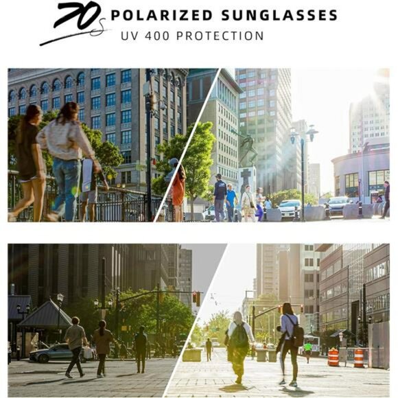 Polarized Square Sunglasses Women UV400 Protection Fashion Shades Summer - Picture 6 of 7